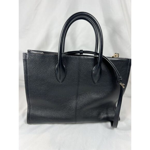 Michael Kors Black Leather Tote with Pouch - Picture 6 of 16